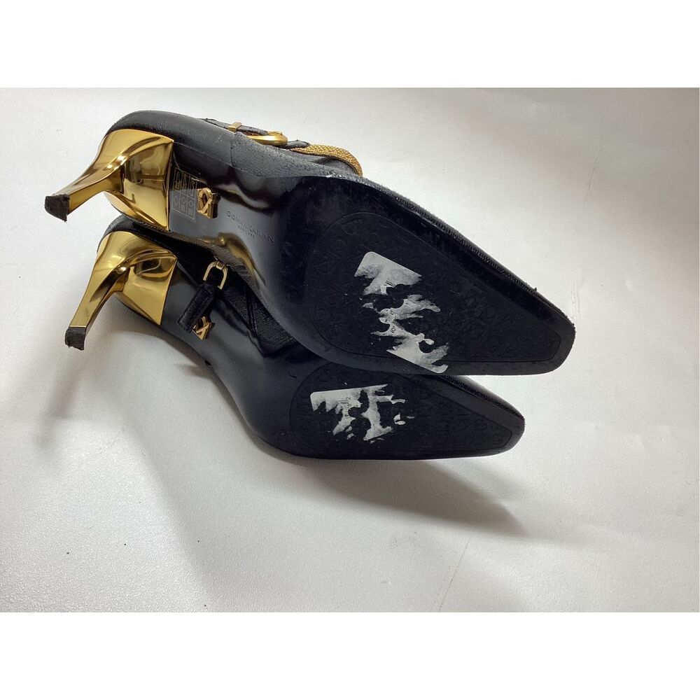Donna‎ karan Sylvia Black & Gold stiletto  Bootie - Picture 16 of 17